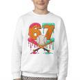 67 Ice Cream Drip Baseball Number 67 Player 67th Birthday Youth Crewneck Sweatshirt