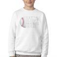 Baseball Catcher Eat Sleep Repeat Youth Boys Men Youth Crewneck Sweatshirt