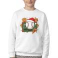 Baseball Christmas Scoreboard Celebration Premium Tri-Blend Youth Crewneck Sweatshirt
