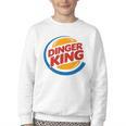 Baseball Dinger King Logo For Home Run Players And Fan Youth Crewneck Sweatshirt Baseball Dinger King Logo For Home Run Players And Fan Youth Crewneck Sweatshirt