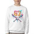 Baseball Drip 67 Six Seven Number 67 Player 67th Birthday Youth Crewneck Sweatshirt Baseball Drip 67 Six Seven Number 67 Player 67th Birthday Youth Crewneck Sweatshirt