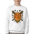 Baseball Drip Ice Cream Dripping Blaze Hunter Orange Camo Youth Crewneck Sweatshirt