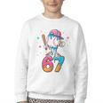 Baseball Drip Number 67 Six Seven Meme Ice Cream Dripping Youth Crewneck Sweatshirt