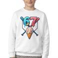 Baseball Ice Cream Drip 67 Six Seven Gen Alpha Slang Meme Youth Crewneck Sweatshirt