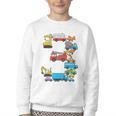 Baseball Ice Cream Drip Vehicles Youth Baseball Drip Premium Tri-Blend Youth Crewneck Sweatshirt