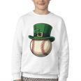 Baseball Leprechaun Hat Saint Patrick Retro Youth Crewneck Sweatshirt Baseball Leprechaun Hat Saint Patrick Retro Youth Crewneck Sweatshirt