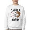 Baseball Senior Mom 2026 The Final Inning Youth Crewneck Sweatshirt Baseball Senior Mom 2026 The Final Inning Youth Crewneck Sweatshirt