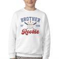 Brother Of Rookie 1st Birthday Baseball Boy Family Matching Youth Crewneck Sweatshirt Brother Of Rookie 1st Birthday Baseball Boy Family Matching Youth Crewneck Sweatshirt