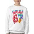 Bruh 67 Baseball Drip Number 67 Player 67th Birthday Youth Crewneck Sweatshirt Bruh 67 Baseball Drip Number 67 Player 67th Birthday Youth Crewneck Sweatshirt