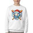 Christmas Baseball Drip For Boys Kids Ice Cream Drip Youth Crewneck Sweatshirt