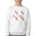 Distressed Baseball Number 44 Jersey Uniform Player Fan Youth Crewneck Sweatshirt Distressed Baseball Number 44 Jersey Uniform Player Fan Youth Crewneck Sweatshirt
