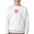 FO23VER Trendy Number 23 Baseball Team Sport For Women Men Youth Crewneck Sweatshirt