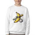Lets Go Bananas Baseball Retro Sports Boys Kids Men Youth Premium Tri-Blend Youth Crewneck Sweatshirt