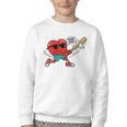 Heart Valentines Day Baseball Men Boys Kids Teens Youth Crewneck Sweatshirt Heart Valentines Day Baseball Men Boys Kids Teens Youth Crewneck Sweatshirt