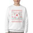 Ho Ho Homerun Baseball Ugly Christmas Sweater Party Hitter Youth Crewneck Sweatshirt Ho Ho Homerun Baseball Ugly Christmas Sweater Party Hitter Youth Crewneck Sweatshirt