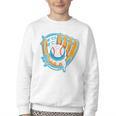 Ice Cream Baseball Mitt Drippy Scoop Baseball Sports Youth Crewneck Sweatshirt Ice Cream Baseball Mitt Drippy Scoop Baseball Sports Youth Crewneck Sweatshirt