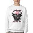 I'm Head Heffa Just Ask Me Bossy Highland Cow Baseball Cap Youth Crewneck Sweatshirt I'm Head Heffa Just Ask Me Bossy Highland Cow Baseball Cap Youth Crewneck Sweatshirt
