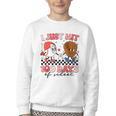 I Just Hit 100 Days Of School Baseball Boy Girl Teacher Youth Crewneck Sweatshirt