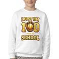 I Just Hit 100 Days Of School Baseball Boys Kids 100th Day Youth Crewneck Sweatshirt I Just Hit 100 Days Of School Baseball Boys Kids 100th Day Youth Crewneck Sweatshirt