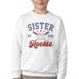 Sister Of Rookie 1st Birthday Baseball Boy Family Matching Youth Crewneck Sweatshirt Sister Of Rookie 1st Birthday Baseball Boy Family Matching Youth Crewneck Sweatshirt