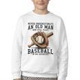Never Underestimate Old Man Plays Baseball In His Seventies Youth Crewneck Sweatshirt Never Underestimate Old Man Plays Baseball In His Seventies Youth Crewneck Sweatshirt