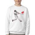 Valentines Baseball Batter Heart Player Silhouette Premium Tri-Blend Youth Crewneck Sweatshirt Valentines Baseball Batter Heart Player Silhouette Premium Tri-Blend Youth Crewneck Sweatshirt