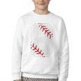 Vintage Baseball 8 Jersey Number 8 Youth Crewneck Sweatshirt