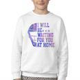 I Will Be Waiting For You At Home Baseball Softball Catcher Youth Crewneck Sweatshirt