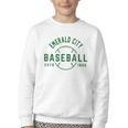 Wizard Of Oz Emerald City Baseball Costume Halloween Youth Crewneck Sweatshirt Wizard Of Oz Emerald City Baseball Costume Halloween Youth Crewneck Sweatshirt