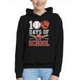 100 Days Of School Baseball Player Teacher Student Graphic Youth Hoodie