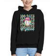 100 Days Of School Drip Baseball 100th Day Baseball School Graphic Youth Hoodie