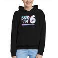 6th Birthday Boy Bro I'm 6 Year Old Baseball Ice Cream Drip Graphic Youth Hoodie