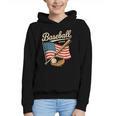 American Flag Baseball Player Bat Fan Catcher Pitcher USA Graphic Youth Hoodie American Flag Baseball Player Bat Fan Catcher Pitcher USA Graphic Youth Hoodie
