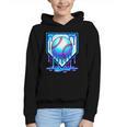 Baseball Drip Ice Cream Blue Glow Melt Ball Graphic Graphic Youth Hoodie