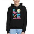Baseball Love Drip Ice Cream Colorful Baseball Graphic Youth Hoodie