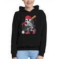 Baseball Skeleton Halloween Playing Graphic Youth Hoodie