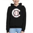 Baseball Sport Player Graphic Monogram Initial Letter C Graphic Youth Hoodie Baseball Sport Player Graphic Monogram Initial Letter C Graphic Youth Hoodie