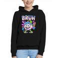 Bruh Baseball Drip Boys Youth Ice Cream Dripping Baseball Graphic Youth Hoodie