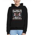 Christmas Baseball Bats Catcher Mitts Holiday Tee Graphic Youth Hoodie