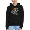 Halloween Boys Batting Skeleton Baseball Graphic Youth Hoodie