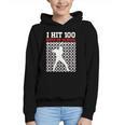 I Hit 100 Days Of School Baseball 100 Day Of School Graphic Youth Hoodie I Hit 100 Days Of School Baseball 100 Day Of School Graphic Youth Hoodie