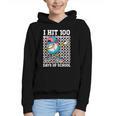 I Hit 100 Days Of School Baseball Ice Cream Drip Boys Girls Graphic Youth Hoodie