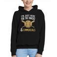 I'm Just Here For The Snacks And Commercials Baseball Graphic Youth Hoodie I'm Just Here For The Snacks And Commercials Baseball Graphic Youth Hoodie