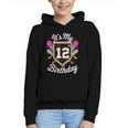 It's My 12th Birthday Baseball Fan Celebration Graphic Youth Hoodie