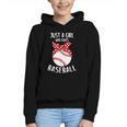 Just A Girl Who Loves Baseball Cute Retro Baseball Lover Graphic Youth Hoodie