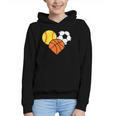 Mom Sports Heart Soccer Basketball Baseball Softball Graphic Youth Hoodie Mom Sports Heart Soccer Basketball Baseball Softball Graphic Youth Hoodie