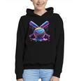 Neon Dripping Baseball And Bats Colorful Sports Art Graphic Youth Hoodie Neon Dripping Baseball And Bats Colorful Sports Art Graphic Youth Hoodie
