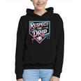 Respect The Drip Baseball Player Graphic Youth Hoodie Respect The Drip Baseball Player Graphic Youth Hoodie