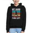 Retro Hit Hard Run Fast Turn Left Baseball Lover Graphic Youth Hoodie Retro Hit Hard Run Fast Turn Left Baseball Lover Graphic Youth Hoodie