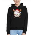 Santa Sports For Men Boys Christmas Baseball Player Graphic Youth Hoodie